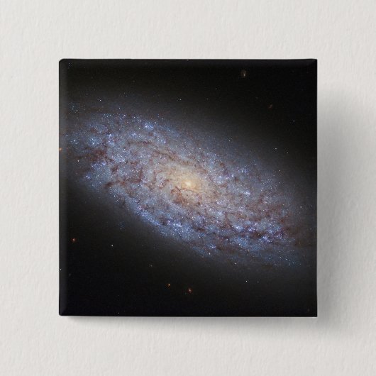 Dwerg Galaxy NGC 5949. Vierkante Button 5,1 Cm (Voorkant)