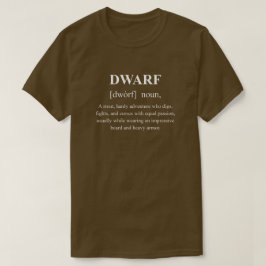 Dwerg Grappig karakter Definitie Met Witte Tekst T-shirt
