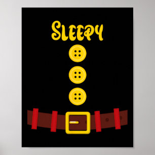 Dwerg Halloween Groep Kleur Dwerg Kostuum Familie Poster