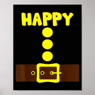 Dwerg Halloween Groep Matching Familie Kleur Dwerg Poster