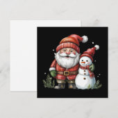 Dwerg Kerstmis Winter Seizoen Dwergen Liefhebber F Feestdagenkaart (Voorkant / Achterkant)