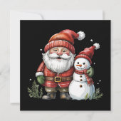 Dwerg Kerstmis Winter Seizoen Dwergen Liefhebber F Feestdagenkaart (Voorkant)