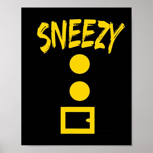 Dwerg kostuum - Leuk Halloween cadeau idee - Sneez Poster (Voorkant)