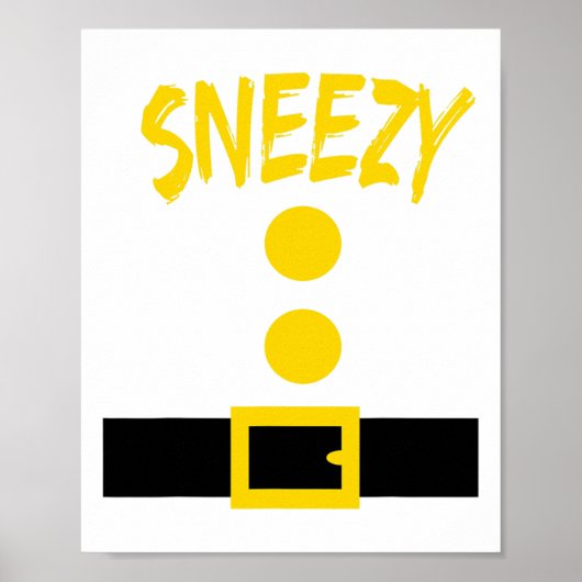 Dwerg kostuum - Leuk Halloween cadeau idee - Sneez Poster (Voorkant)