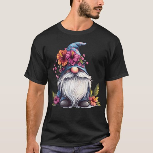 Dwerg met bloemenhoed t-shirt (Voorkant)