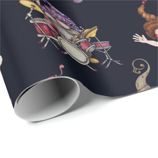 Dwerg Muziekband en diva geven galaconcert Cadeaupapier (Rol Hoek)