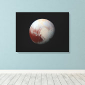 Dwerg Planet Pluto van New Horizons Verpakt Canvas (Insitu (Houten vloer))