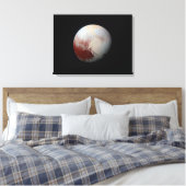 Dwerg Planet Pluto van New Horizons Verpakt Canvas (Insitu (Slaapkamer))