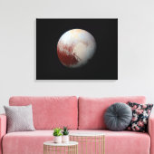 Dwerg Planet Pluto van New Horizons Verpakt Canvas Afdruk (Insitu (Woonkamer))