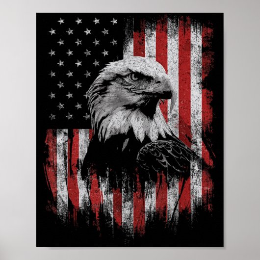 Dwergarend-liefhebber 4 juli Patriottisch VS Poster (Voorkant)