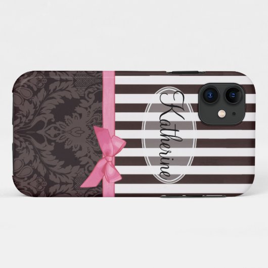 Dwergbevochtiging en strepen Case-Mate iPhone case (Achterkant (horizontaal))