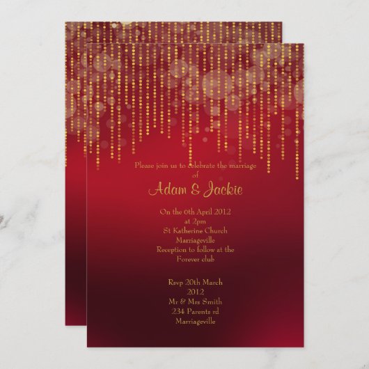 Dwergblad met fluitrood en goudblad kaart (Voorkant / Achterkant)