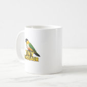 Dwergdinosauriër Caiquepapegaai Koffiemok (Voorkant links)