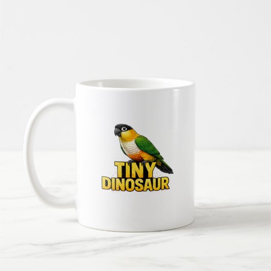 Dwergdinosauriër Caiquepapegaai Koffiemok (Links)