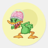 Dwergeend - Insane duck Ronde Sticker (Voorkant)