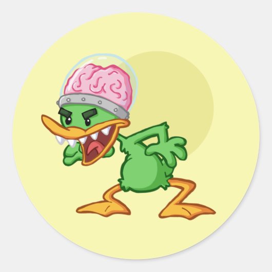 Dwergeend - Insane duck Ronde Sticker (Voorkant)
