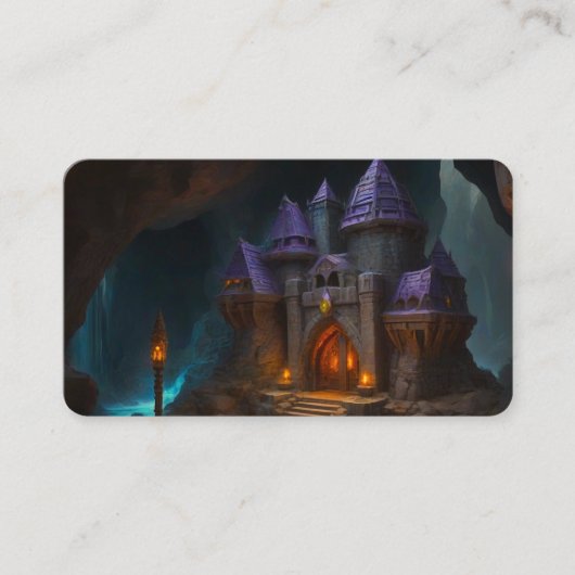 Dwergen Kasteel van het Bookmark van de Smidse Visitekaartje (Voorkant)