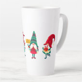 Dwergen wensen je Prettig Kerstfeest Latte Mok (Rechterhoek)