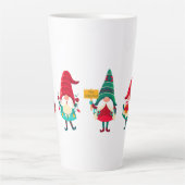 Dwergen wensen je Prettig Kerstfeest Latte Mok (Voorkant)