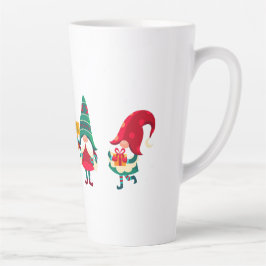 Dwergen wensen je Prettig Kerstfeest Latte Mok