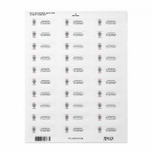 Dwergenfluitsmuziekkat Persoonlijk retouradres Etiket (Full Sheet)