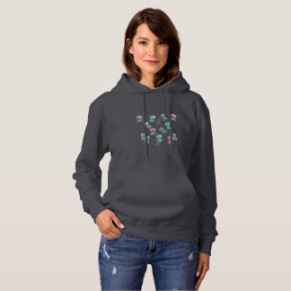 Dwerghemd, met jellyfishes, dames hoodie