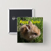 Dwergkonijn Paasspeld Vierkante Button 5,1 Cm (Voorkant /achterkant)