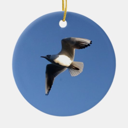 Dwergmeeuw Keramisch Ornament (Voorkant)