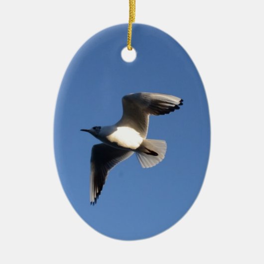 Dwergmeeuw Keramisch Ornament (Voorkant)