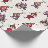 Dwergmuziekband en diva geven een kerstconcert cadeaupapier (Hoek)