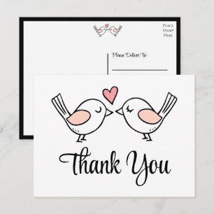 Dwergpapegaaien Zwarte Roze Liefdesduiven Bruiloft Briefkaart