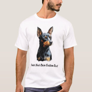 Dwergpinscher hond Maak uw eigen aangepaste tekst T-shirt