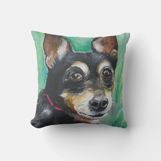 Dwergpinscher Kussen (Voorkant)