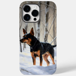 Dwergpinscher Laat het Sneeuwen Kerstmis Case-Mate iPhone 14 Pro Max Hoesje