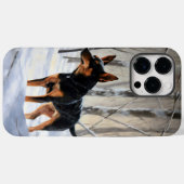 Dwergpinscher Laat het Sneeuwen Kerstmis Case-Mate iPhone Case (Achterkant (horizontaal))