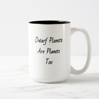 "Dwergplaneten zijn ook planeten" Tweekleurige Koffiemok
