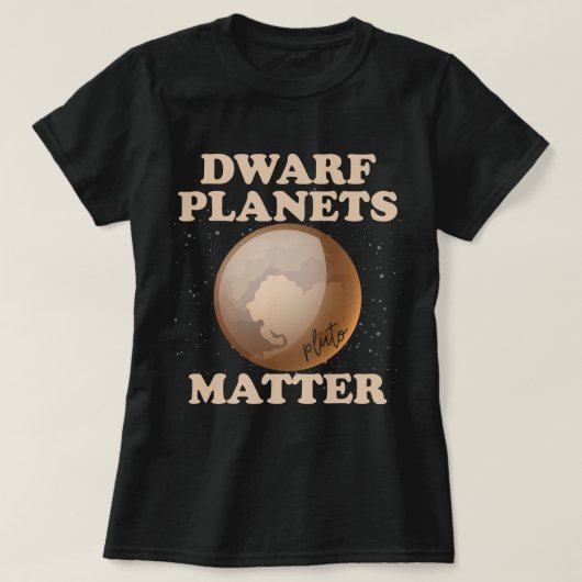 Dwergplaneten zijn van belang voor de grappige pla t-shirt (Design voorkant)