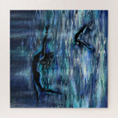 Dwergpuzzel voor vrouwen onder water legpuzzel (Horizontaal)