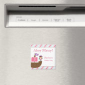 Dwergroze verjaardagsfeestje magneten voor meisjes (Insitu (Vaatwasser))