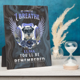 Dwergschnauzer Zolang ik adem gedenkteken Fotoplaat