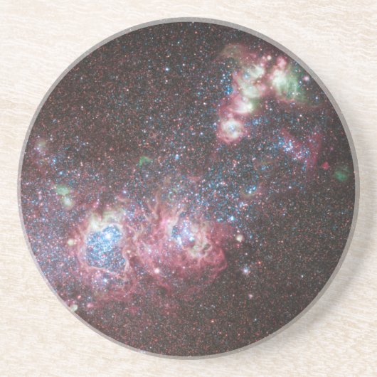 Dwergsterrenstelsel NGC 4214 Zandsteen Onderzetter (Voorkant)