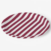Dwergstrepen met witte snoepjes papieren bordje (Gekanteld)