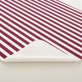 Dwergstrepen met witte snoepjes sherpa deken (3/4)