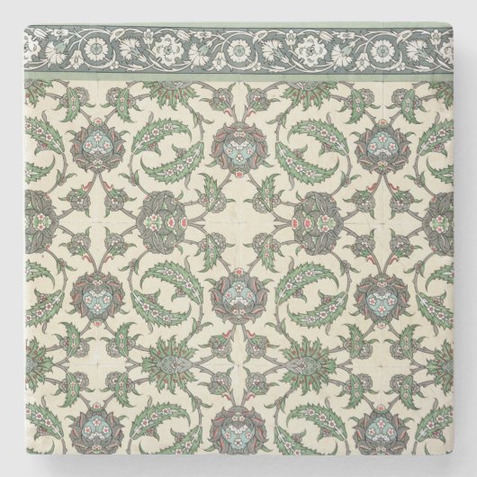 Dwergtegels van de moskee Cheykhoun uit de Arabisc Stenen Onderzetter (Voorkant)