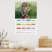 Dwerguil aquarel kalender 2016 poster (Keuken)