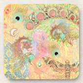  dwergveer van Bohemen met hippie-pastel Bier Onderzetter (Voorkant)