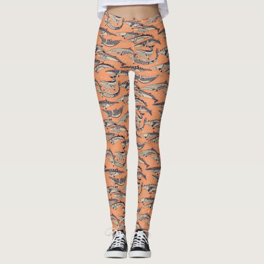 dwergvinvissen koper leggings (Voorkant)