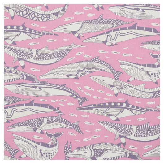 dwergvinwalvissen paars pastel magenta stof (Swatch)