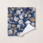 Dwergvis onderwaterpatroon bad handdoek (Wasdoekje)