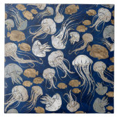 Dwergvis onderwaterpatroon tegeltje (Voorkant)